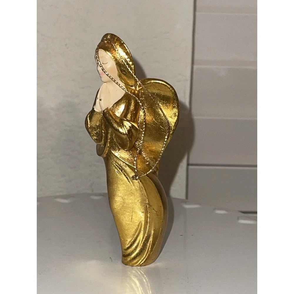 Vintage 90's Hallmark Gold Color Praying Angel‎ Ornament
